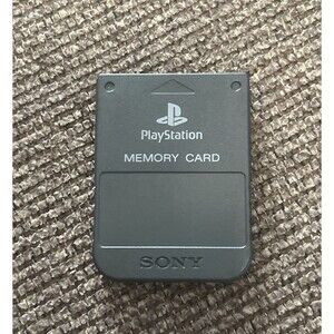Sony PlayStation OEM Official 1 PS1 PSX Memory Card SCPH-1020 - BLACK - Untested